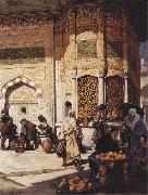 Hippolyte Berteaux Street Scene in Istanbul oil painting artist